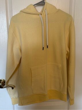 Yellow Pullover Hoodie with Front Pocket